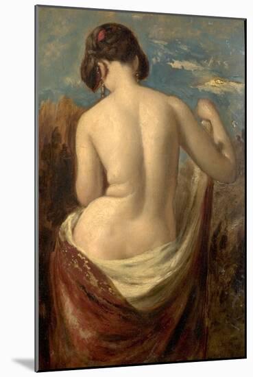 Study of a Half-Nude Figure (Oil on Canvas)-William Etty-Mounted Giclee Print
