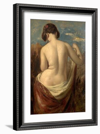 Study of a Half-Nude Figure (Oil on Canvas)-William Etty-Framed Giclee Print