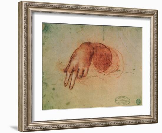 Study of a Hand-Leonardo da Vinci-Framed Giclee Print