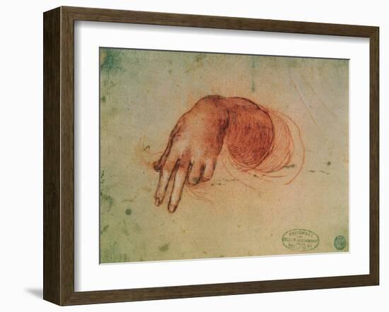 Study of a Hand-Leonardo da Vinci-Framed Giclee Print