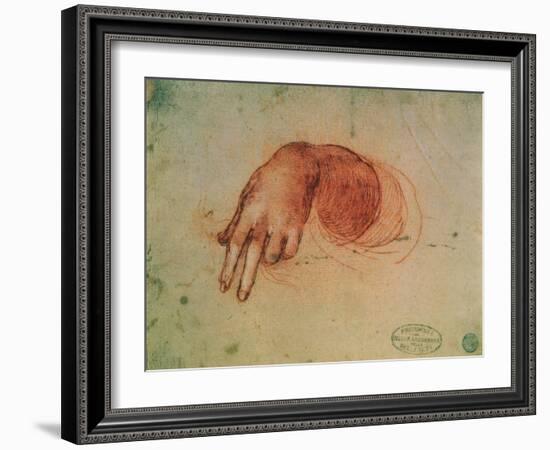 Study of a Hand-Leonardo da Vinci-Framed Giclee Print