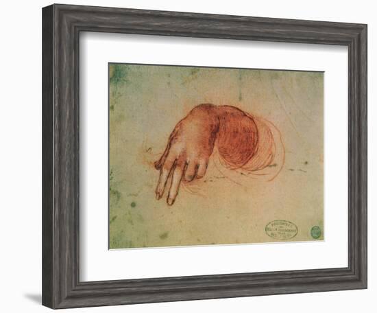 Study of a Hand-Leonardo da Vinci-Framed Giclee Print