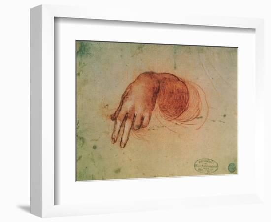 Study of a Hand-Leonardo da Vinci-Framed Giclee Print