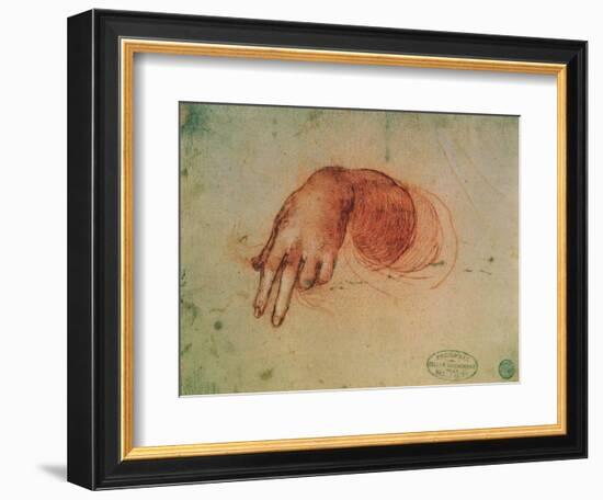 Study of a Hand-Leonardo da Vinci-Framed Giclee Print