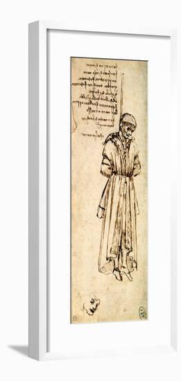 Study of a Hanged Man: Bernardo Baroncelli, Assassin of Giuliano De Medici, 1479-Leonardo da Vinci-Framed Giclee Print