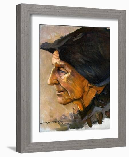 Study of a Head, 1906-Charles Padday-Framed Giclee Print