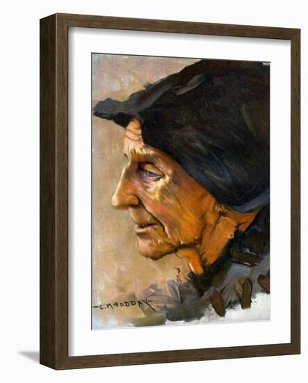 Study of a Head, 1906-Charles Padday-Framed Giclee Print