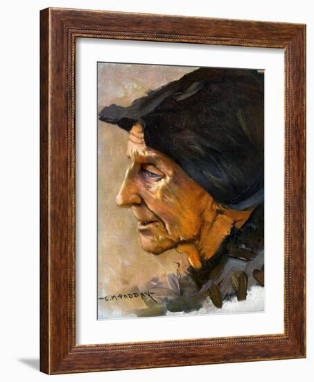 Study of a Head, 1906-Charles Padday-Framed Giclee Print