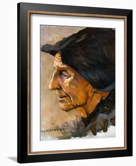 Study of a Head, 1906-Charles Padday-Framed Giclee Print