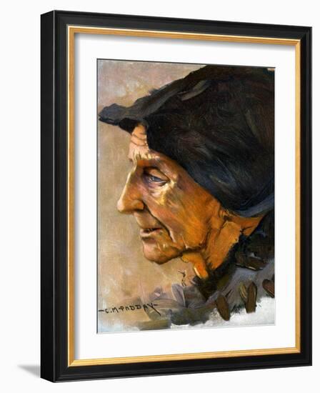 Study of a Head, 1906-Charles Padday-Framed Giclee Print