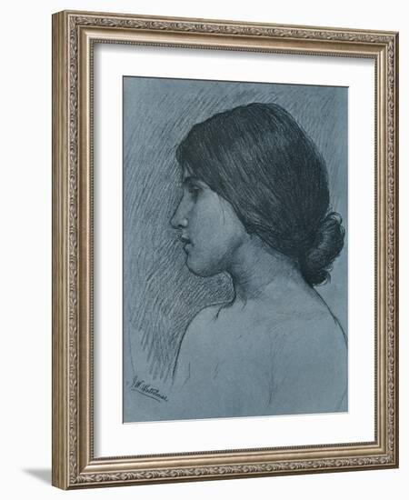 Study of a Head, C1899-John William Waterhouse-Framed Giclee Print