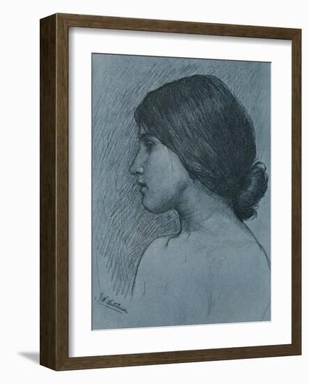 Study of a Head, C1899-John William Waterhouse-Framed Giclee Print