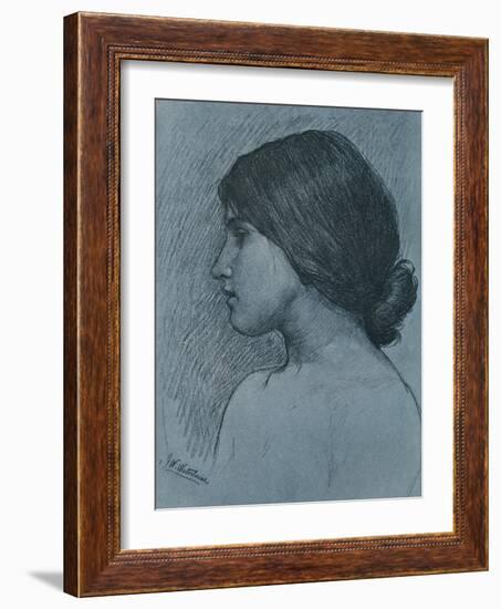 Study of a Head, C1899-John William Waterhouse-Framed Giclee Print