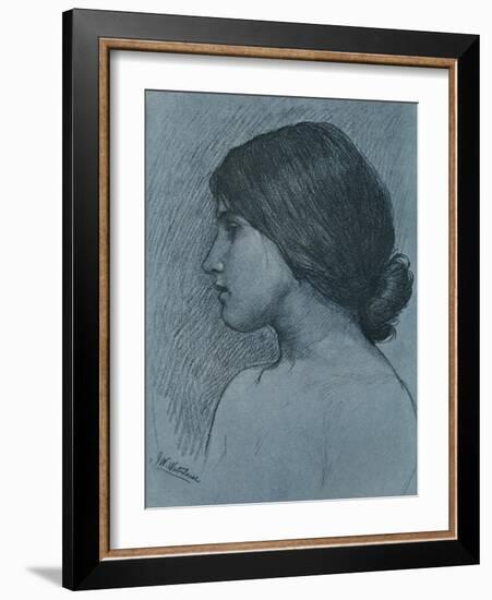 Study of a Head, C1899-John William Waterhouse-Framed Giclee Print