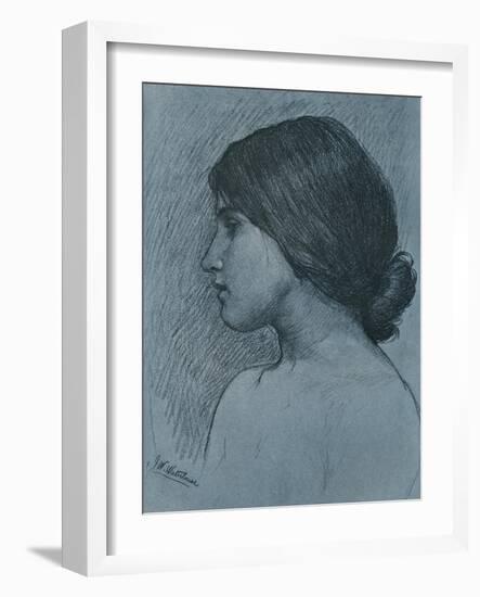 Study of a Head, C1899-John William Waterhouse-Framed Giclee Print