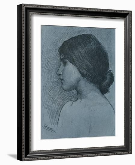 Study of a Head, C1899-John William Waterhouse-Framed Giclee Print