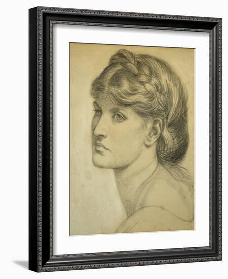 Study of a Head for 'The Bower Meadow', 1872-Dante Gabriel Rossetti-Framed Giclee Print