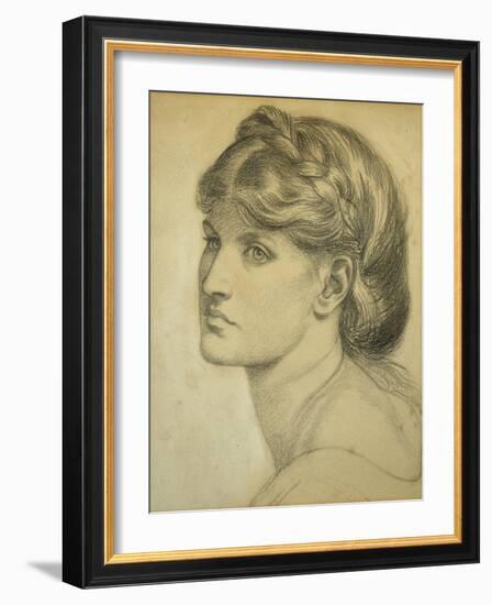 Study of a Head for 'The Bower Meadow', 1872-Dante Gabriel Rossetti-Framed Giclee Print