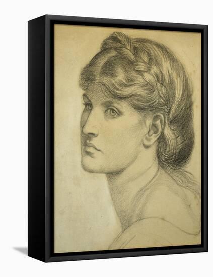 Study of a Head for 'The Bower Meadow', 1872-Dante Gabriel Rossetti-Framed Premier Image Canvas