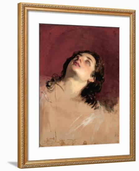 Study of a Head of a Woman-Friedrich Von Amerling-Framed Giclee Print