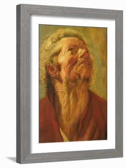 Study of a Head, or Head of an Apostle, C.1620-Jacob Jordaens-Framed Giclee Print