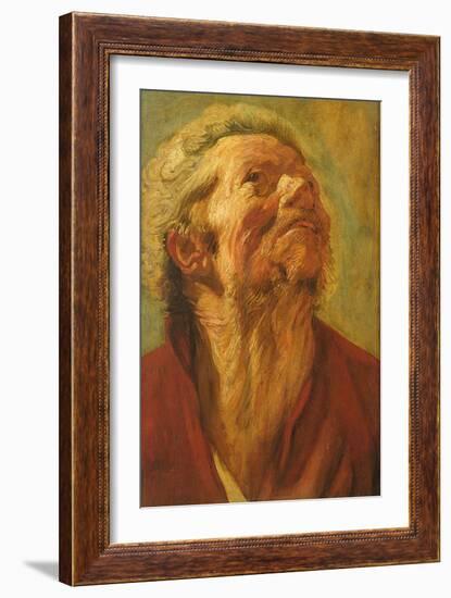 Study of a Head, or Head of an Apostle, C.1620-Jacob Jordaens-Framed Giclee Print