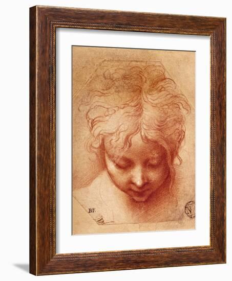 Study of a Head-Parmigianino-Framed Giclee Print