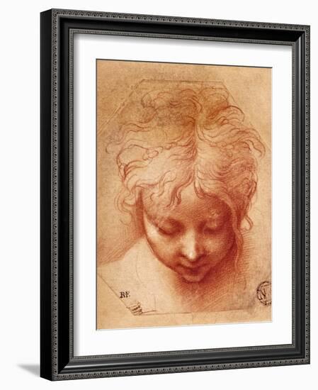 Study of a Head-Parmigianino-Framed Giclee Print