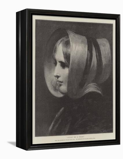 Study of a Head-William Etty-Framed Premier Image Canvas