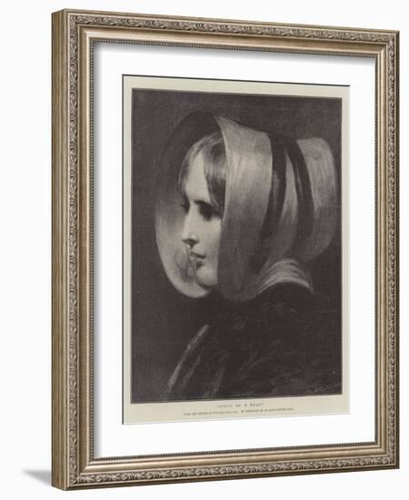 Study of a Head-William Etty-Framed Giclee Print