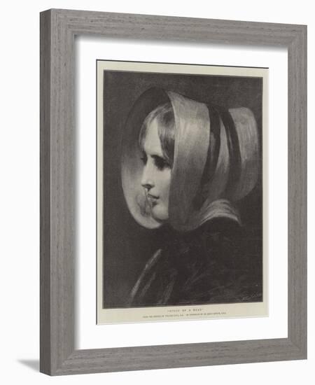 Study of a Head-William Etty-Framed Giclee Print