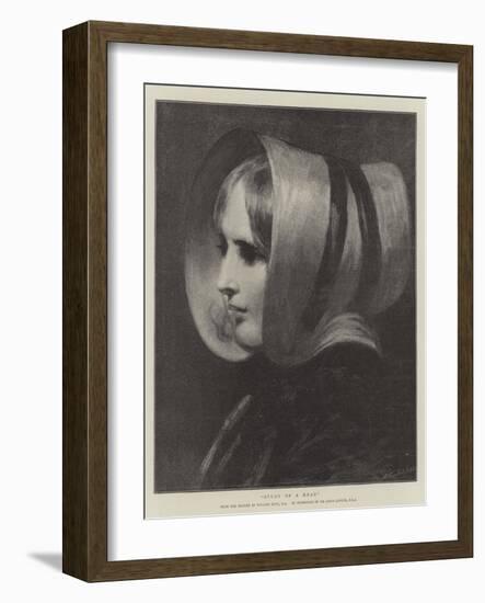 Study of a Head-William Etty-Framed Giclee Print