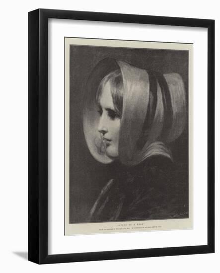 Study of a Head-William Etty-Framed Giclee Print