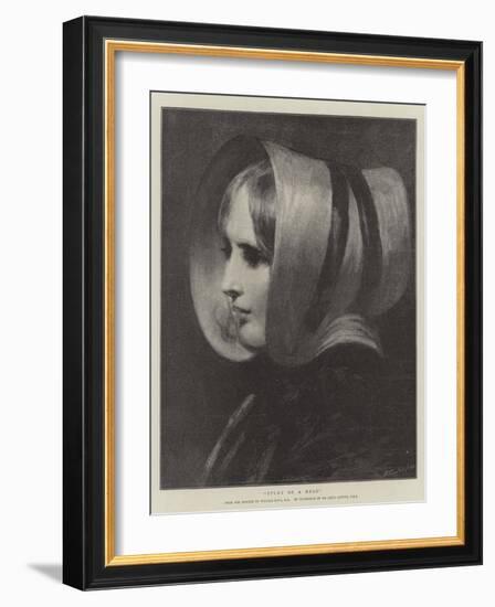 Study of a Head-William Etty-Framed Giclee Print