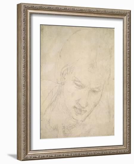 Study of a Head-Michelangelo Buonarroti-Framed Giclee Print