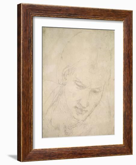 Study of a Head-Michelangelo Buonarroti-Framed Giclee Print