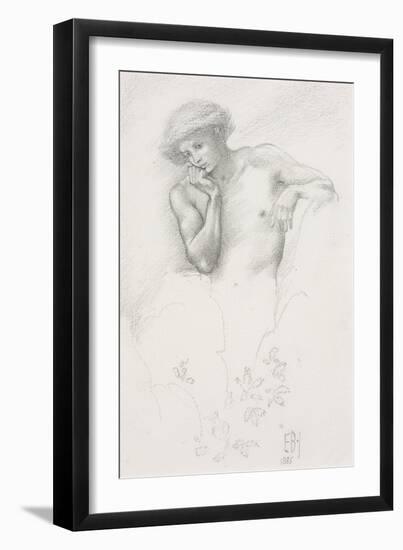 Study of a Hill Fairy for 'Arthur in Avalon', 1885-Edward Burne-Jones-Framed Giclee Print