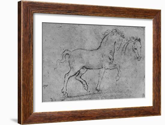 'Study of a Horse and of a Horse's Head', c1480 (1945)-Leonardo Da Vinci-Framed Giclee Print