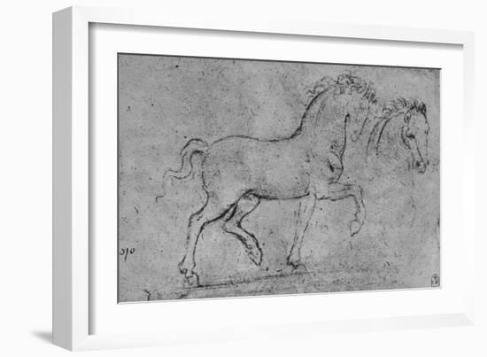 'Study of a Horse and of a Horse's Head', c1480 (1945)-Leonardo Da Vinci-Framed Giclee Print