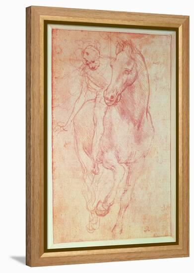 Study of a Horse and Rider, C.1481-Leonardo da Vinci-Framed Premier Image Canvas