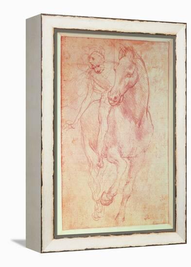 Study of a Horse and Rider, C.1481-Leonardo da Vinci-Framed Premier Image Canvas