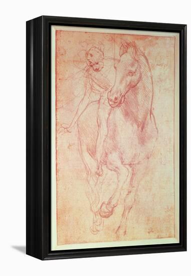 Study of a Horse and Rider, C.1481-Leonardo da Vinci-Framed Premier Image Canvas