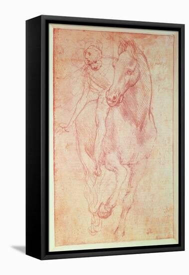 Study of a Horse and Rider, C.1481-Leonardo da Vinci-Framed Premier Image Canvas