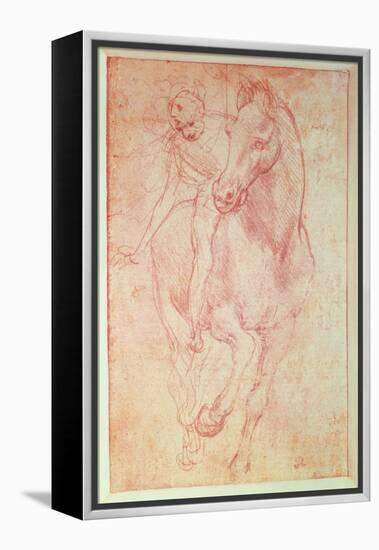 Study of a Horse and Rider, C.1481-Leonardo da Vinci-Framed Premier Image Canvas
