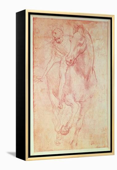 Study of a Horse and Rider, C.1481-Leonardo da Vinci-Framed Premier Image Canvas