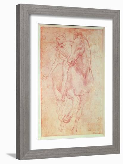 Study of a Horse and Rider, C.1481-Leonardo da Vinci-Framed Giclee Print
