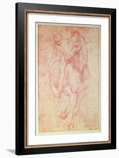 Study of a Horse and Rider, C.1481-Leonardo da Vinci-Framed Giclee Print