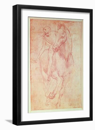 Study of a Horse and Rider, C.1481-Leonardo da Vinci-Framed Giclee Print