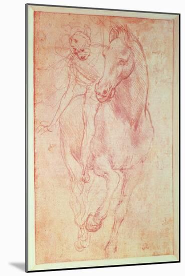 Study of a Horse and Rider, C.1481-Leonardo da Vinci-Mounted Giclee Print