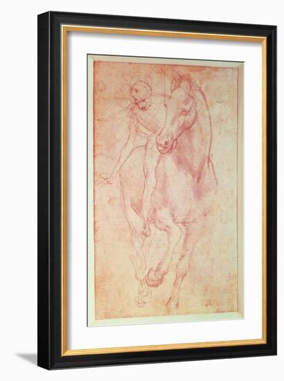 Study of a Horse and Rider, C.1481-Leonardo da Vinci-Framed Giclee Print